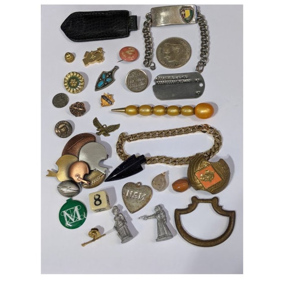 Vintage Junk Drawer Lot Jewelry & Bits For Crafts